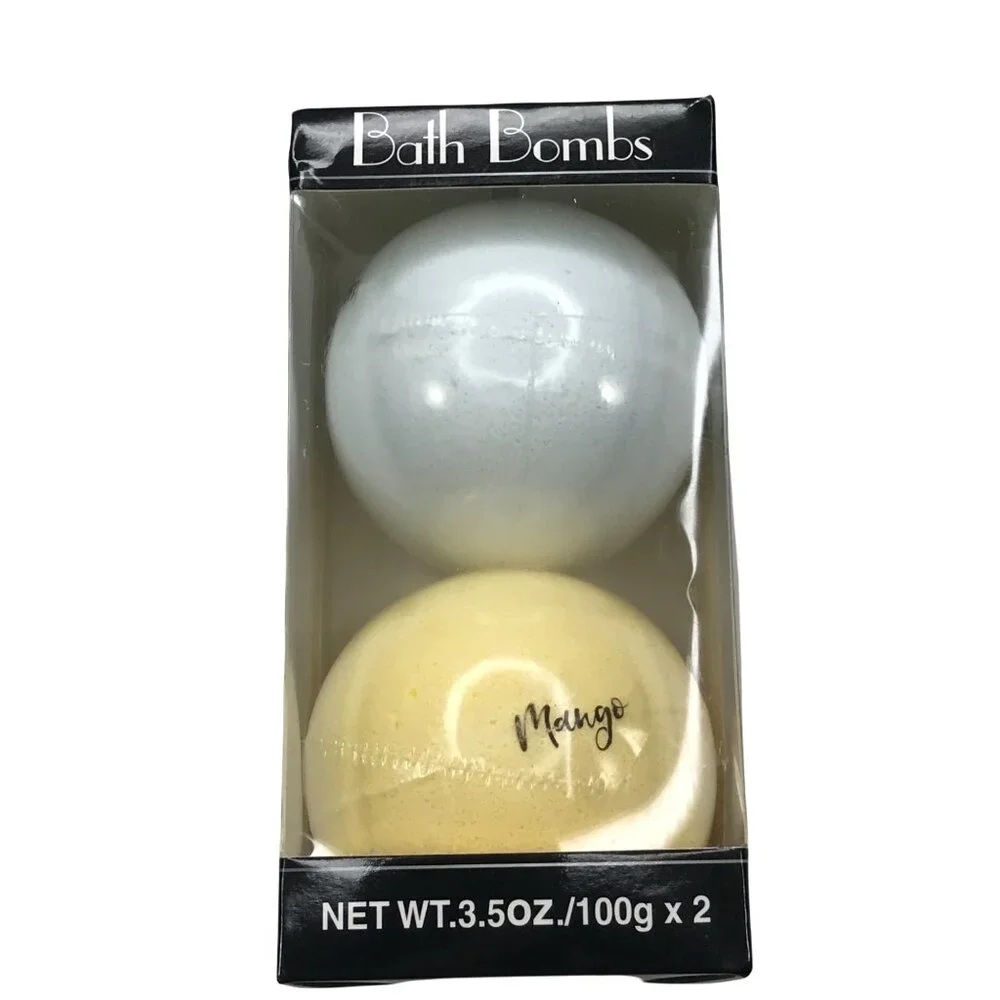 Box of 2 Bath Bomb Fizes Ocean and Mango New
